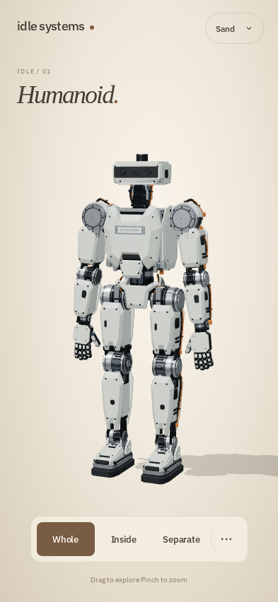 iPhone preview of the Sand humanoid viewer